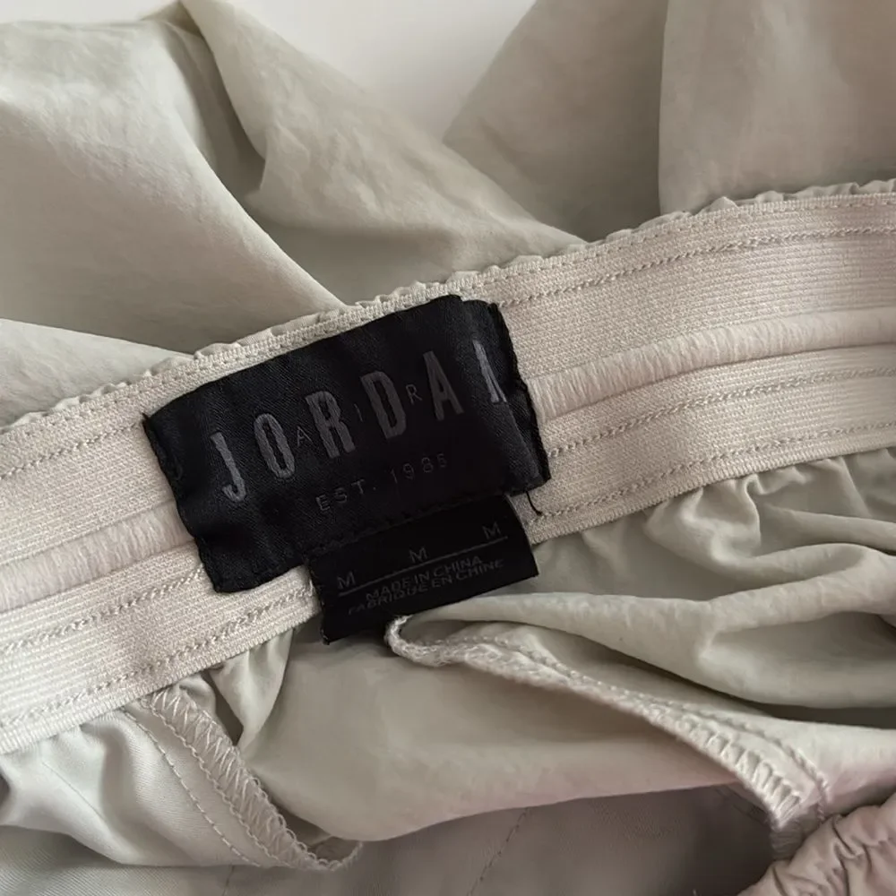 Jordan Cream Sweatpants with Jumpman Logo and Elastic Waistband